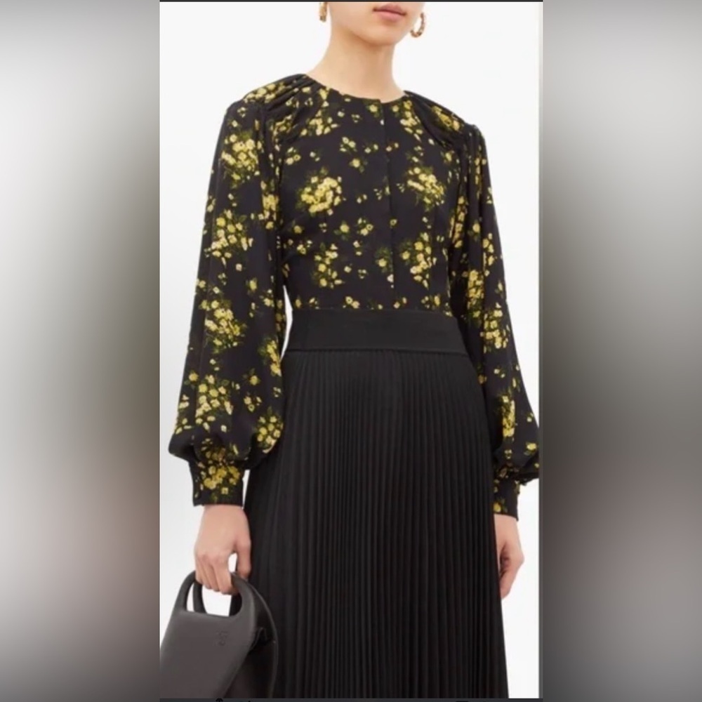 EMILIA WICKSTEAD
Margot Floral-print
Georgette Blouse In Yellow